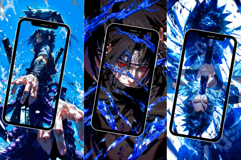 Sasuke’s Dynamic Pose Wallpaper